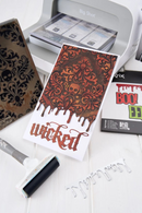 9/01 - Sizzix Multi-Level A6 Texture Fades - Vault Skull Damask, 666912 by Tim Holtz
