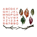 9/01 - Sizzix Thinlits Die Set - Vault Leaves & Sticks, 666914 Tim Holtz