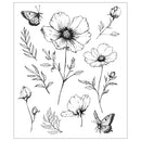 Sizzix Clear Stamp Set - Cosmo & Butterflies, 666924 by Willow Wolfe