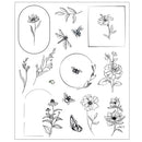 Sizzix Clear Stamp Set - Floral Frames & Mini Flowers, 666925 by Willow Wolfe