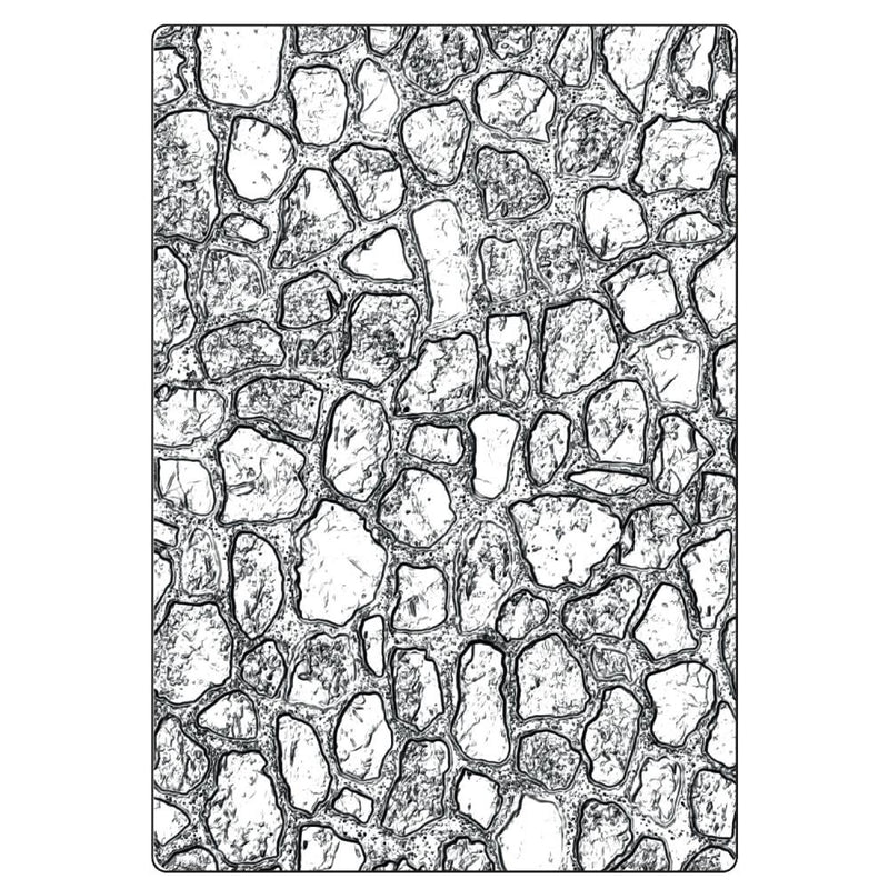 Sizzix 3-D Texture Fades EF - Cobblestone Large/A5, 666959 by Tim Holtz