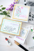 Sizzix Clear Stamp Set - Love Letters, 667094 by Willow Wolfe
