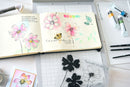 Sizzix Clear Stamp Set - Wild Blooms, 667095 by Willow Wolfe