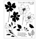 Sizzix Clear Stamp Set - Wild Blooms, 667095 by Willow Wolfe