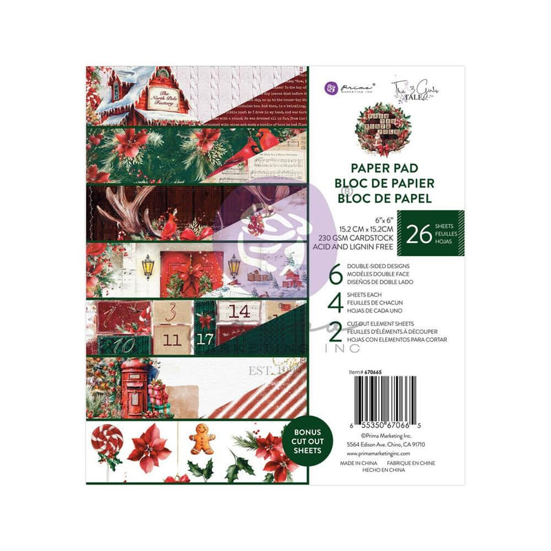 Prima Marketing D/S Paper Pad 6x6 26pc - From the North Pole, 670665