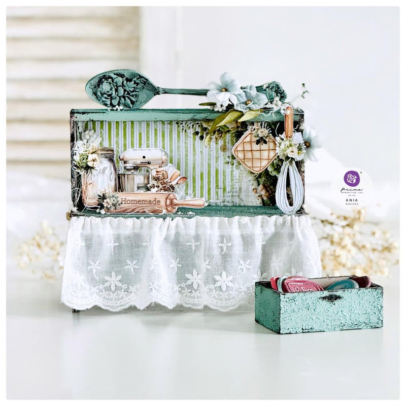 Prima Marketing Paper Flowers, Blueberry Frosting - The Home Baker, 672720 by: The 3 Girls Tale