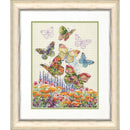 Dimensions Needlecrafts -  Cross Stitch Kit 10"X13" - Floral Butterfly 14Ct, 70-35448