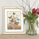 Dimensions Needlecrafts -  Cross Stitch Kit 10"X13" - Floral Butterfly 14Ct, 70-35448