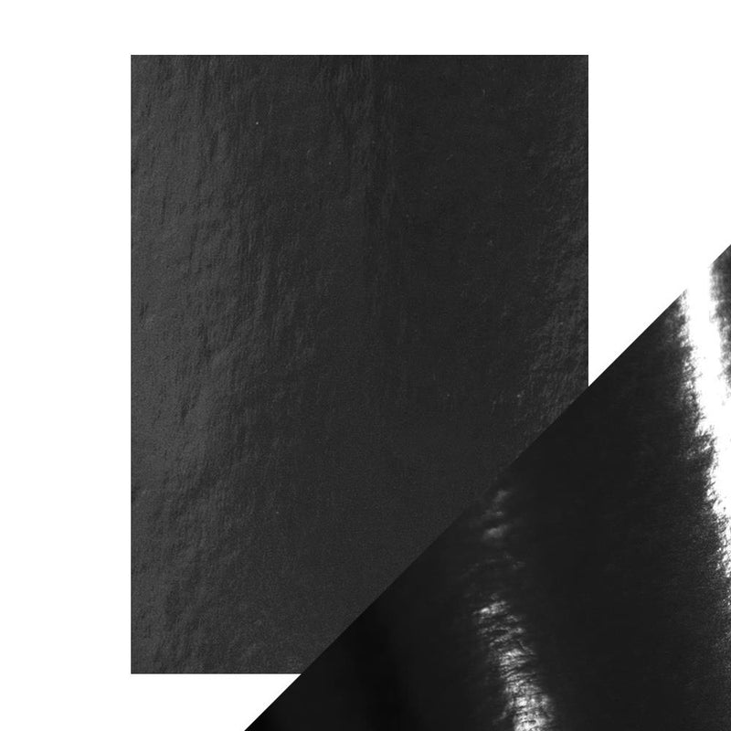 Craft Perfect Gloss Mirror Cardstock 8.5X11 5Pc - Black, 9459E