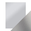 Craft Perfect Satin Mirror Cardstock 8.5X11 5Pc - Frosted Silver, 9482