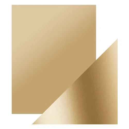 Craft Perfect Satin Mirror Cardstock 8.5X11 5Pc - Honey Gold, 9487E