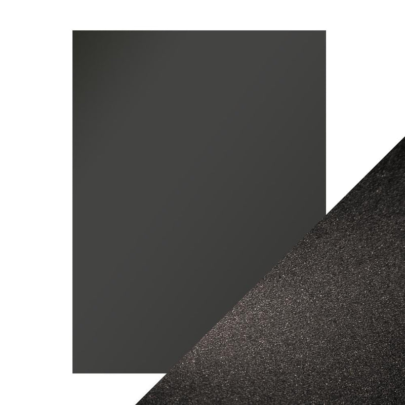 Craft Perfect Pearlescent Cardstock 8.5X11 5Pc - Onyx Black, 9528E