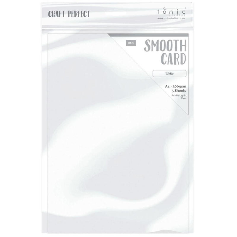 Craft Perfect Smooth Cardstock A4 5/Pc - White, 9567E