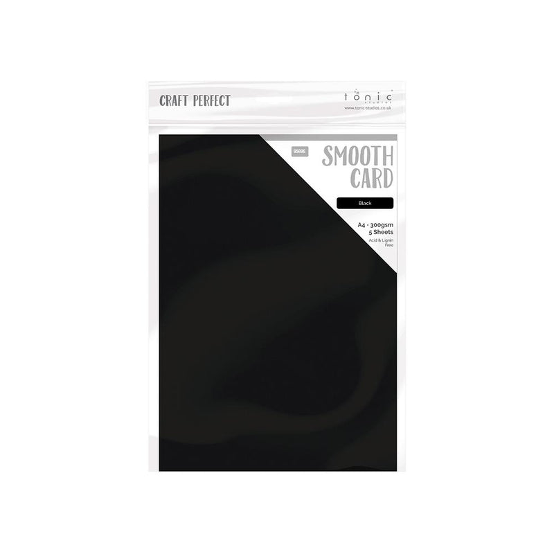 Craft Perfect Smooth Cardstock A4 5/Pc - Black, 9569E