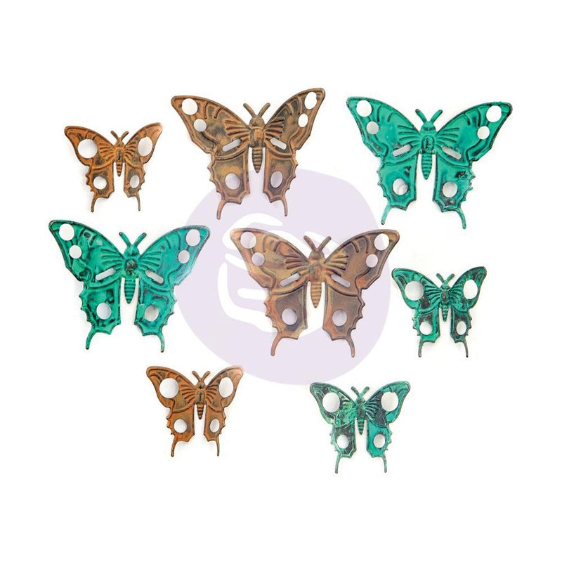 Finnabair Scrapyard Butterflies Mechanicals Metal Embellishments 8Pc, 967147