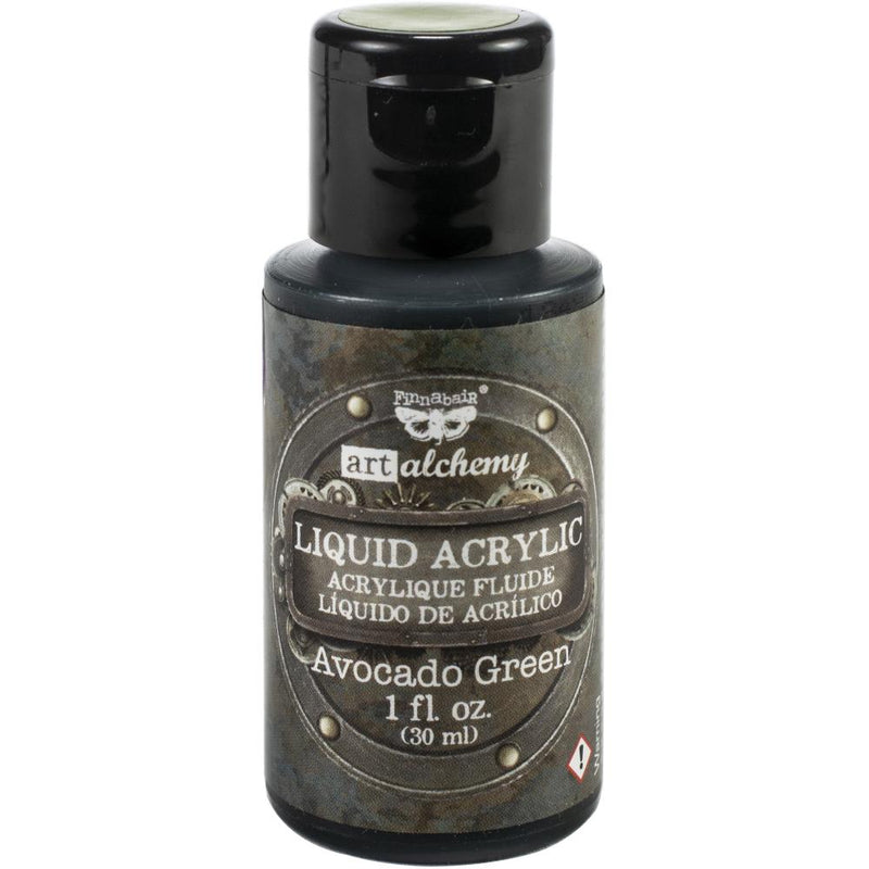 Finnabair Art Alchemy Liquid Acrylic Paint 1oz - Avocado Green, 967321