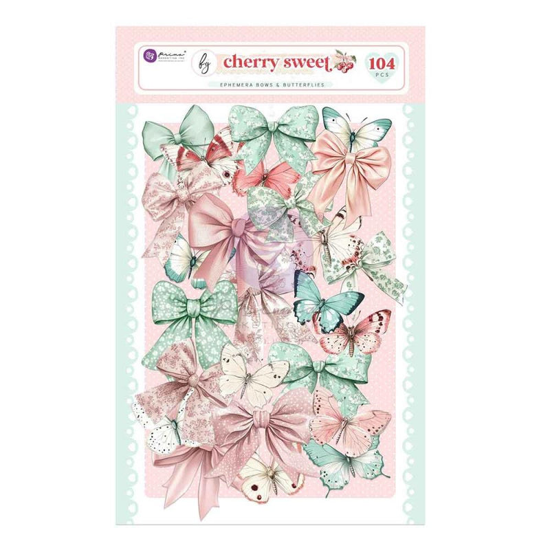 Prima Marketing Cherry Sweet Ephemera Bows & Butterflies, 981983 by Frank Garcia