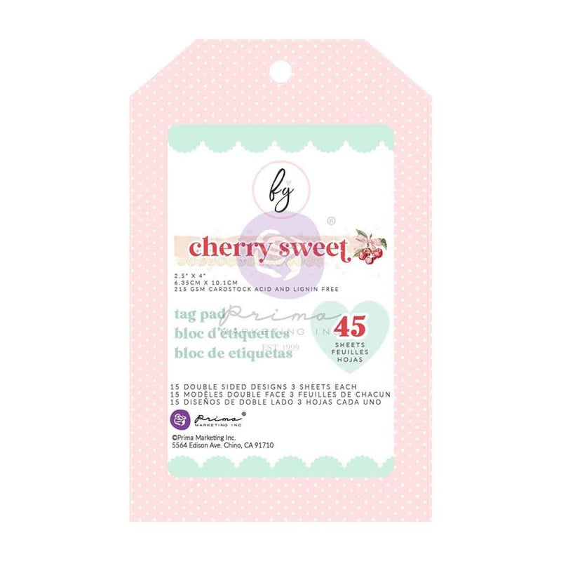 Prima Marketing - Cherry Sweet - Tag Pad, 981990 by Frank Garcia