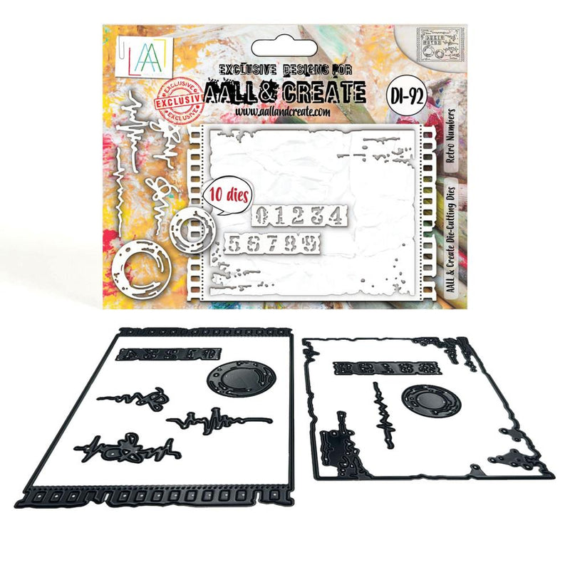 Coming Soon - AALL & Create Cutting Die Set - Retro Numbers, AALL-DI-92