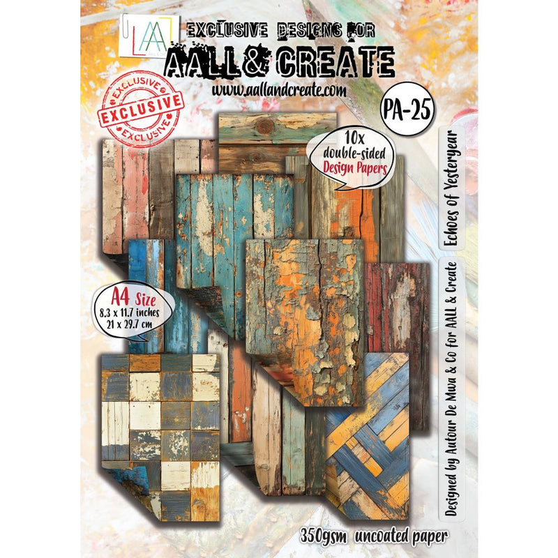 AALL & Create A4 Double-Sided Design Papers 10Pc - Echos of Yesteryear, AALL-PA-25