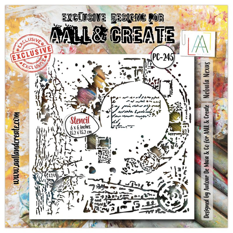 AALL & Create Stencil 6"X6" - Nebula Nexus, AALL-PC-245