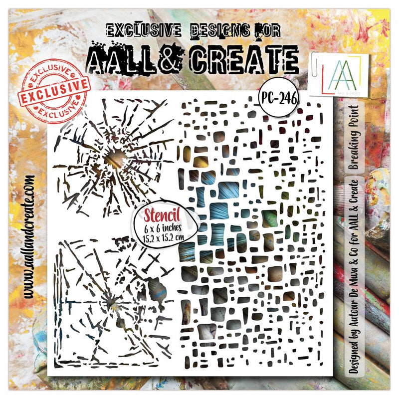 AALL & Create Stencil 6"X6" - Breaking Point, AALL-PC-246