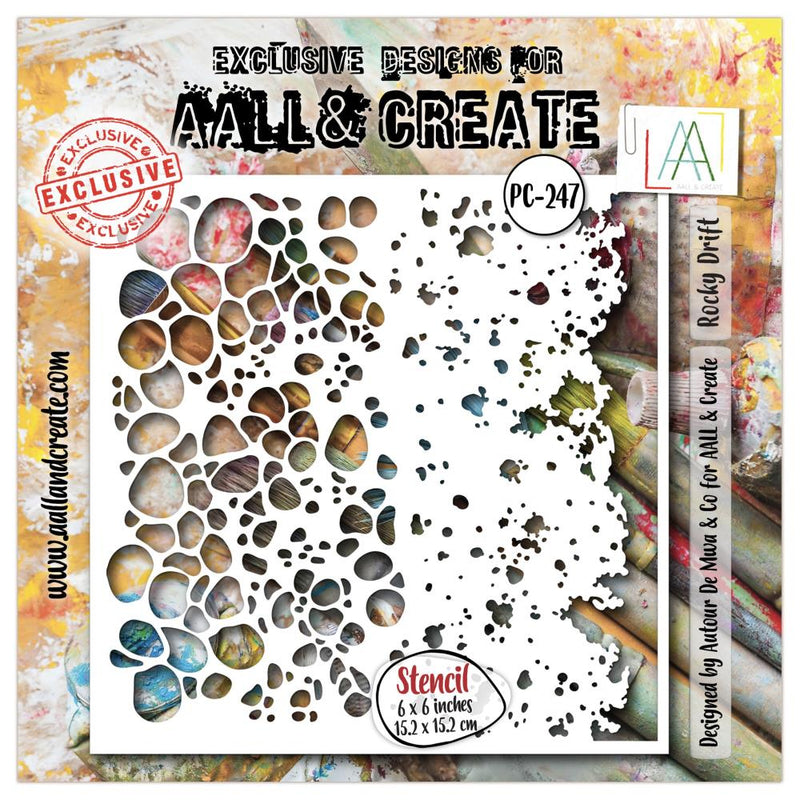 AALL & Create Stencil 6"X6" - Rocky Drift, AALL-PC-247