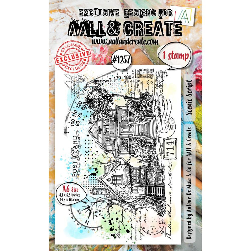 Coming Soon - AALL & Create A6 Clear Stamp Set - Scenic Script, AALL-TP-1257