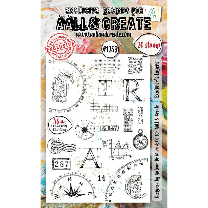 Coming Soon - AALL & Create A6 Clear Stamp Set - Exployer's Layers, AALL-TP-1259