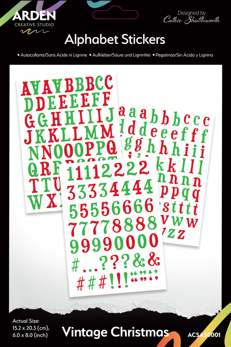 Arden Creative Studio Stickers - Vintage Christmas, ACSAS0001   by Cathie Shuttleworth