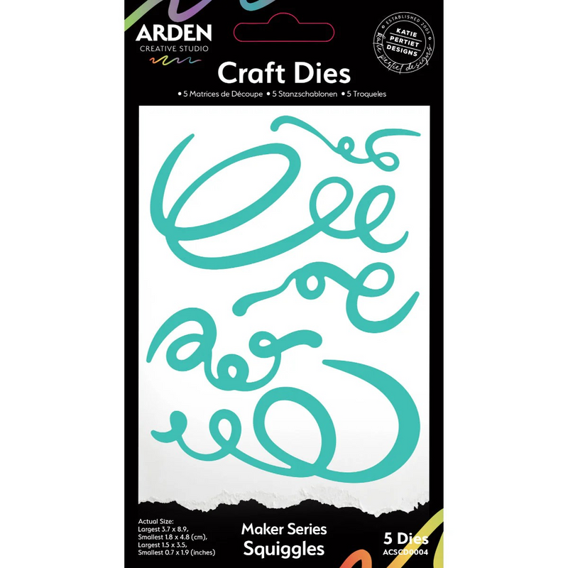 Arden Creative Studio Maker Series Craft Die Set - Squiggles, ACSCD0004