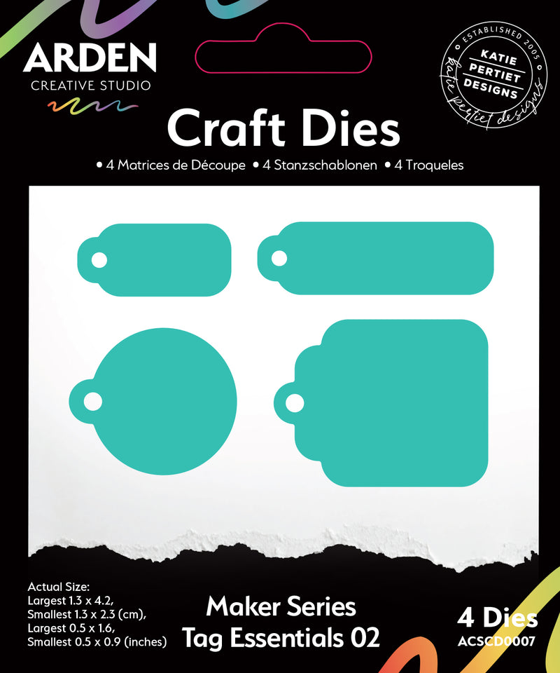 Coming Soon - Arden Creative Studio Maker Series Tag Essentials 02 Craft Die Set, ACSCD0007