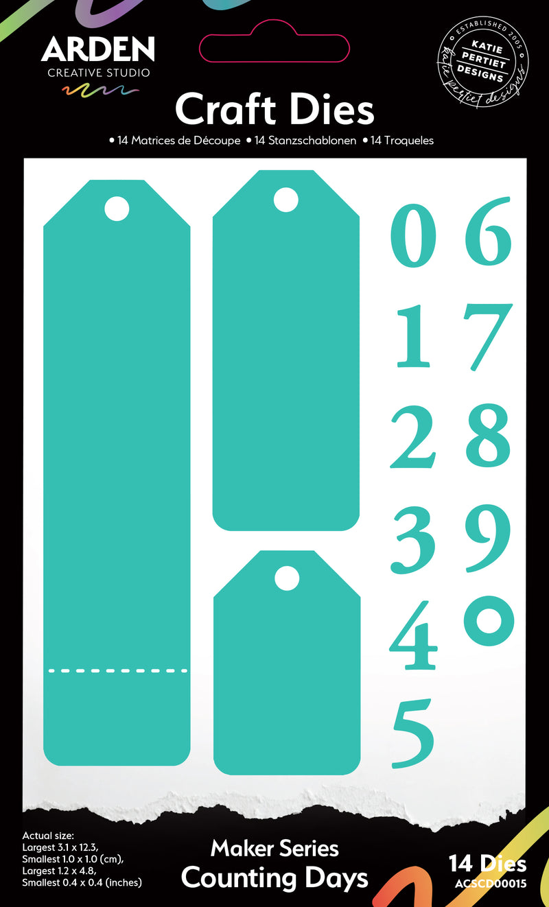 Arden Creative Studio Stacked Sentiment Series Die Set - Counting Days, ACSCD0015