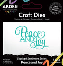 Arden Creative Studio Stacked Sentiment Series Dies - Peace & Joy, ACSCD0020