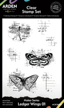 Arden Creative Studio 4x6 Stamp Set Maker Series - Ledger Wings 01, ACSCS0002