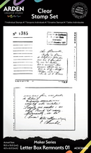 Arden Creative Studio 4x6 Stamp Set Maker Series - Letter Box Remnants 01, ACSCS0003