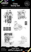 Arden Creative Studio 4x6 Stamp Set Maker Series - Artful Ledgers 01, ACSCS0004