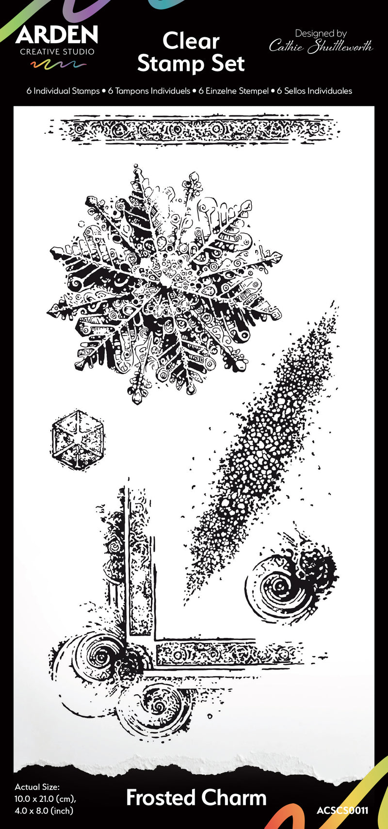 Arden Creative Studio Clear Stamp Set - Frosted Charm, ACSCS0011 by Cathie Shuttleworth