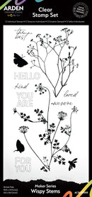 Arden Creative Studio Maker Series Wispy Stems 4x8 Clear Stamp Set, ACSCS0008