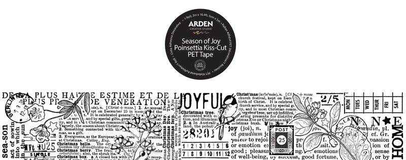 Arden Creative Studio Kiss-Cut PET Tape - Season of Joy Journal, ACSCT0006