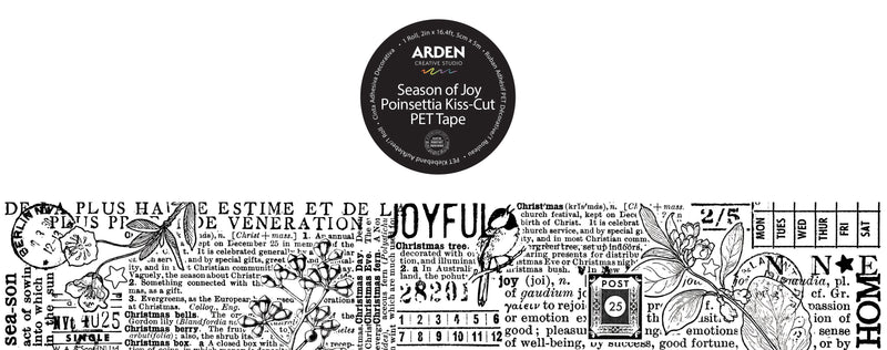 Arden Creative Studio Kiss-Cut PET Tape - Season of Joy Journal, ACSCT0006
