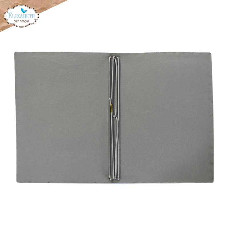 Elizabeth Craft Designs Passport XL Art Journal Cover - Stonewashed /grey, AJ10