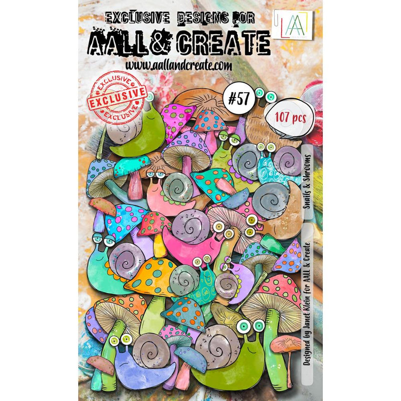AAll & Create Ephemera - Snails & Shrooms