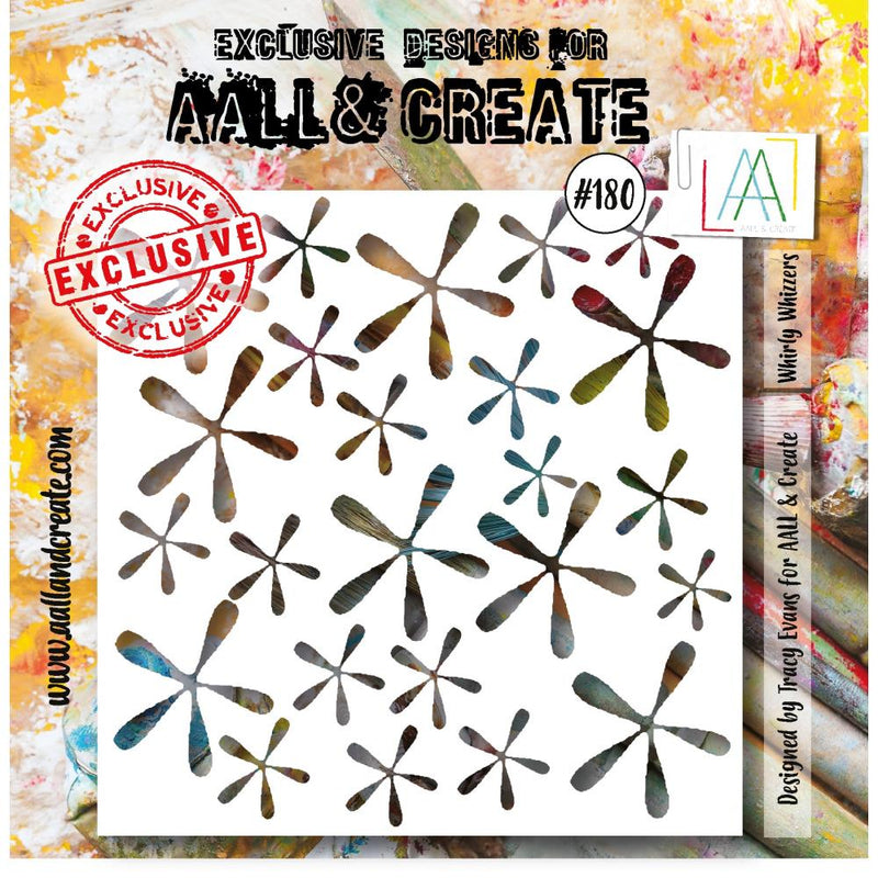 AALL & Create Stencil 6"X6" - Whirly Whizzers, ALLPC180