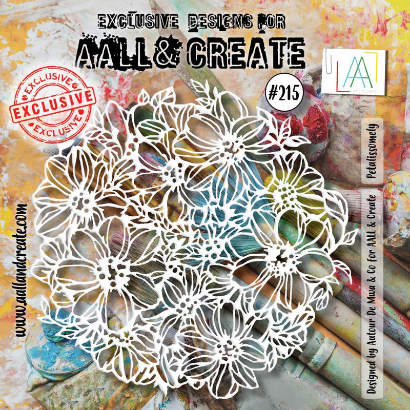 AALL & Create Stencil 6"X6" - Petalissomely, ALLPC215
