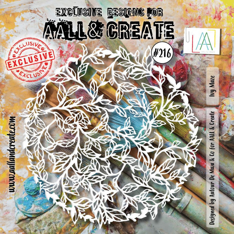 AALL & Create Stencil 6"X6" - Ivy Maze, ALLPC216