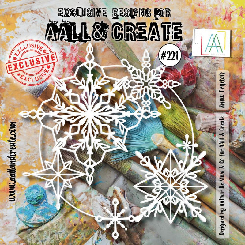 AALL & Create Stencil 6"X6" - Snow Crystals, ALLPC221