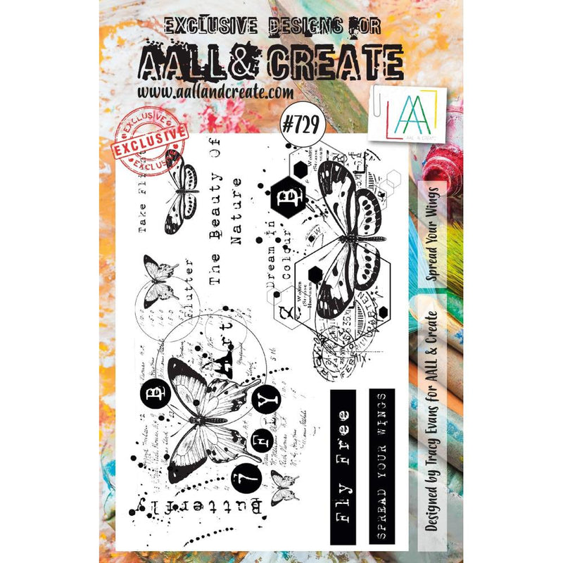 AALL & Create A6 Clear Stamp Set - Spread Your Wings, ALLTP729