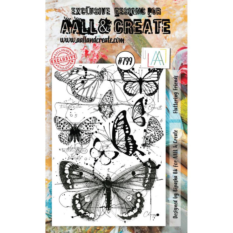 AALL & Create A6 Clear Stamp Set - Fluttering Friends, ALLTP799