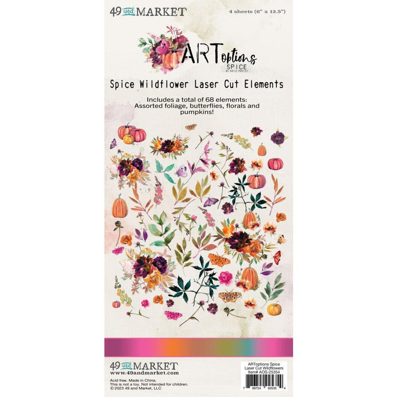 49 & Market - ARToptions Spice Laser Cut Elements - Wildflowers, AOS25354